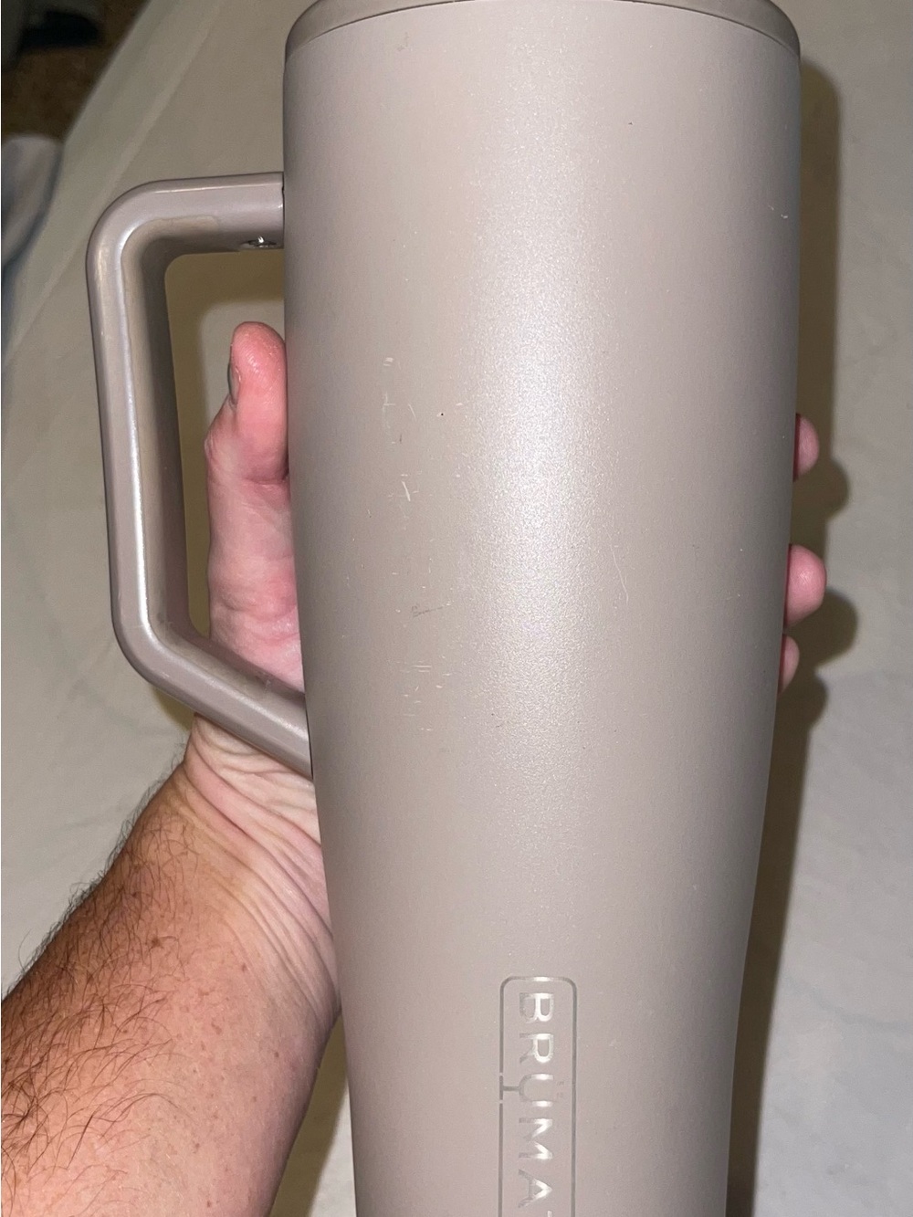 Brumate Taupe Insulated Travel Mug with Handle